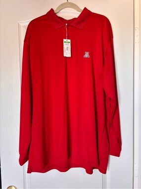 University of Arizona Antigua Red Golf Polo Shirt long sleeve men size XXL NEW